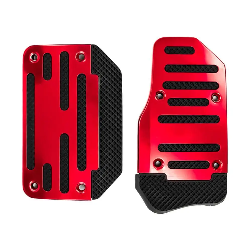 2PCS Universal Anti-skid Pedal Car Pedals Set Kit Aluminum Alloy Non-slip Foot Brake Cover Manual Transmission Car Accessories