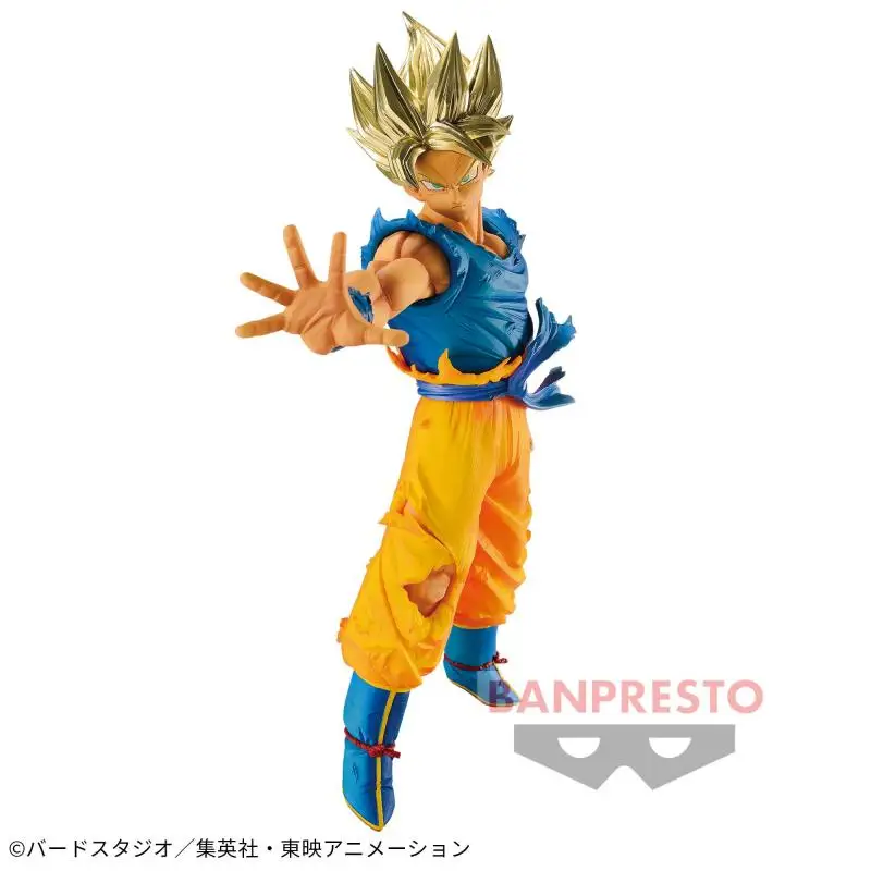 Na stanie Bandai Dragon Ball Z Krwawa Saiyan Specjalna SUPER SAIYAN SON GOKU Figurki Anime Model Dekoracja Ozdoby Zabawka