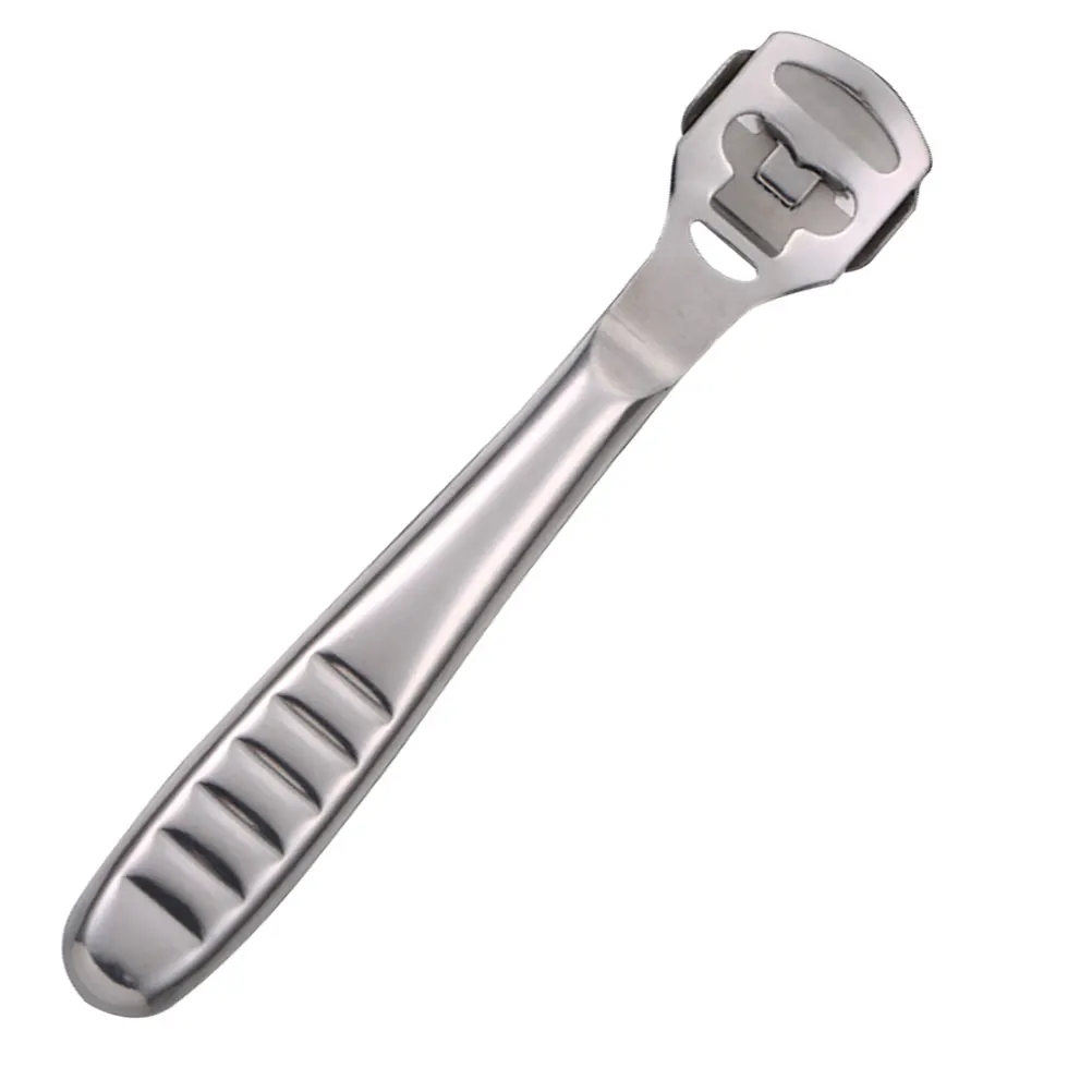 

Exfoliating Knife Pedicure Dead Skin Remover Foot Callus Manicure Tool White File Stainless Steel Anti Skid Removable Head