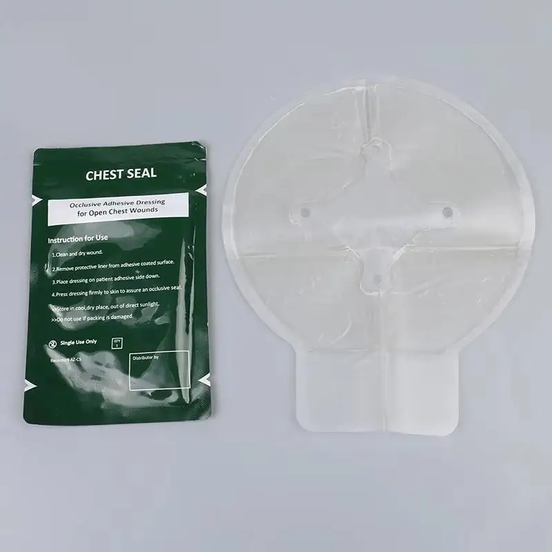 Emergency Vented Chest Seal Safety Trauma First Aid Patch Waterproof for Outdoor Hiking Camping Survival Rescue Tool