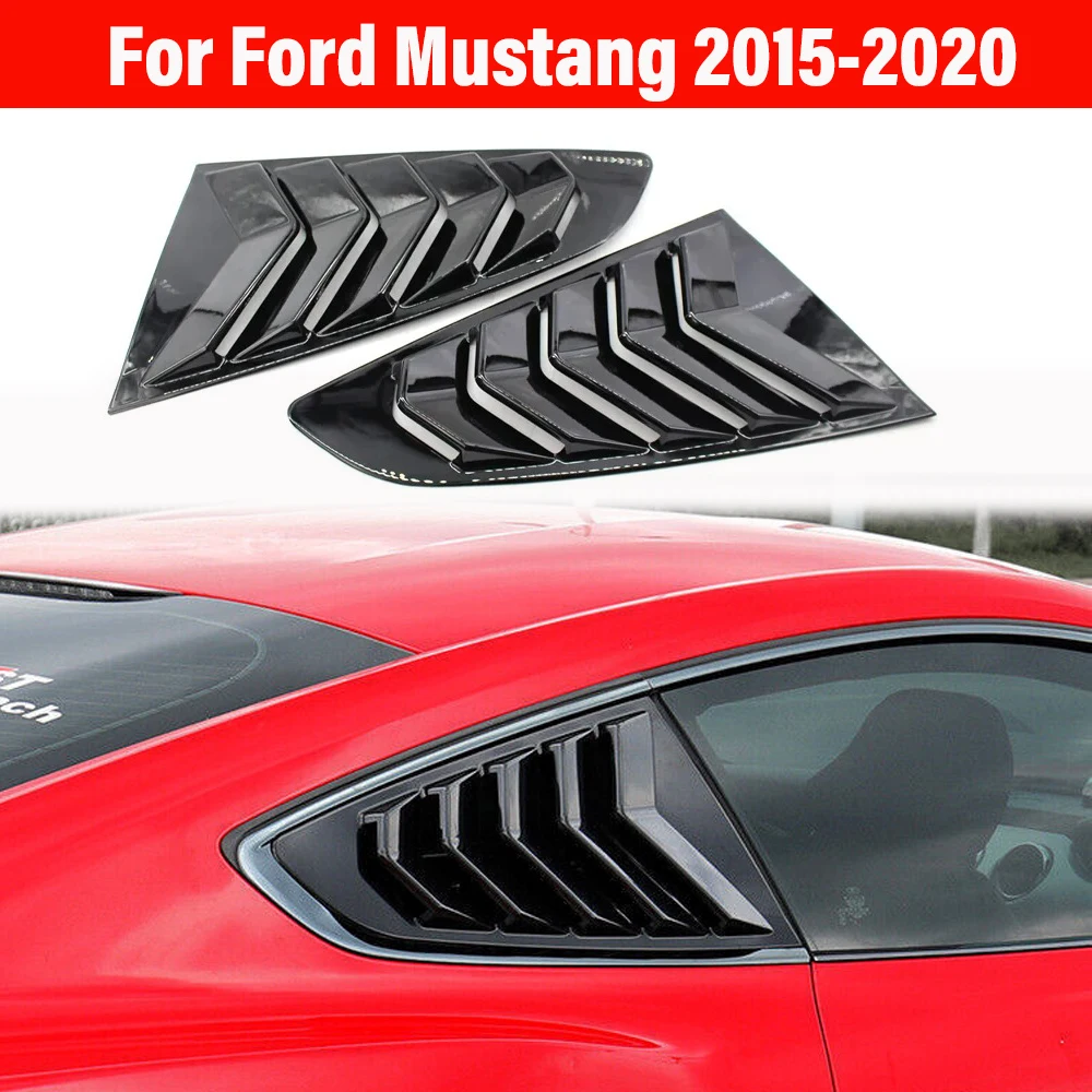 

Для Ford Mustang 2015-2020 автомобильное заднее боковое окно 1/4 Совок жалюзи крышка затвора отделка Аксессуары