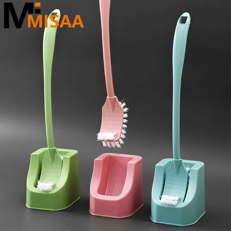 Toilet Brush Two-sided Brush Head Two-way Decontamination With A Drain Base Deep Into The Groove Along The Cleaning Dirt Brush