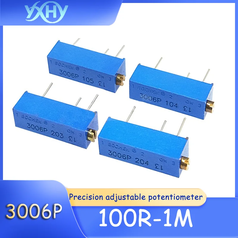 

10PCS 3006P Precision Multi-Turn Adjustable Potentiometer 1K2K5K10K20K50K100K500K 103 102 104