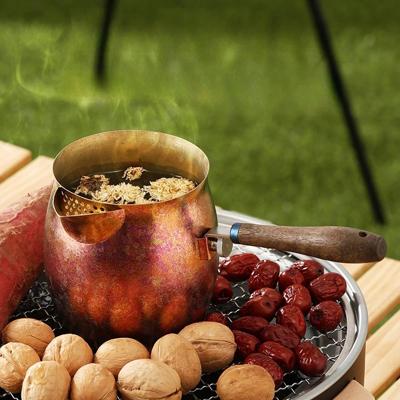 

Pure Titanium Tea Pot with Built-in Filtering Tea Compartment Tangerine Peel Traditional Chinese Medicine and Stove