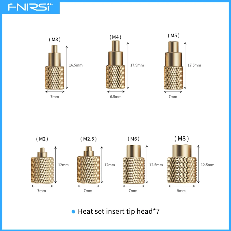 FNIRSI HS-02A مجموعة مكواة لحام كهربائية مع مجموعة صامولة إدراج الحرارة M2-M8، C245 نصائح متوافقة للطابعة ثلاثية الأبعاد ووظيفة إصلاح ذاتية الصنع