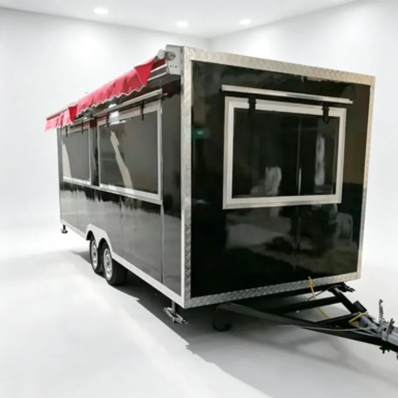 Factory Price Full Kitchen Mobile Food Truck with Engine Ice Cream Pizza BBQ Cart Simple Design Great Price