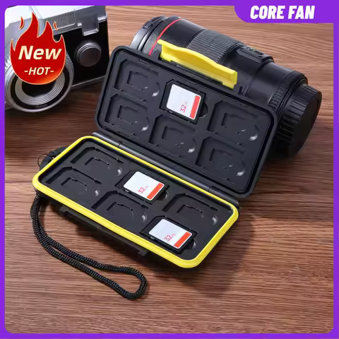 Multi-grid Saving Deposit Card Box Anti-Shock Waterproof Mini Memory Card Case Large Capacity Portable for ID Credit Card Holder