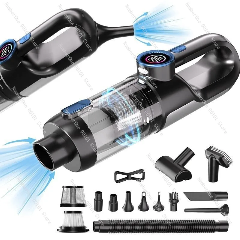 Portable Cordless Car Vacuum Cleaner Rechargeable Handheld Brushless Motor Dust Blower Strong Suction Mini Vacuum Machine Auto