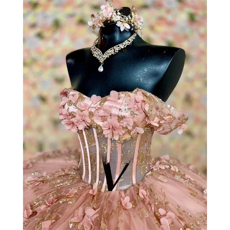 Exquisite Quinceanera Dresses Appliques Sequins Off the Shoulder Lace up Draped Vestido De 15 Quinceañeras Morado