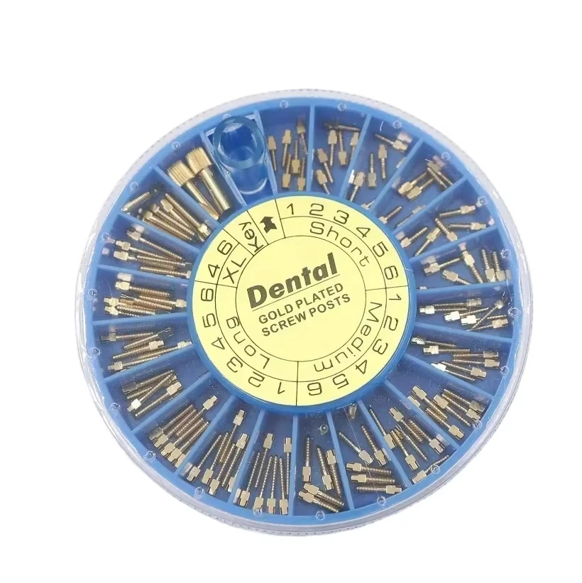 

The Best Tools Implants Materials Golden Plated Dentals Screw Post 120pcs