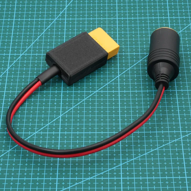 1PCS SDC External Discharge Output Adapter Cable for DJI Power 1000 Mini 12V 400W SDC(XT120-Male) to Cigarette Lighter Female