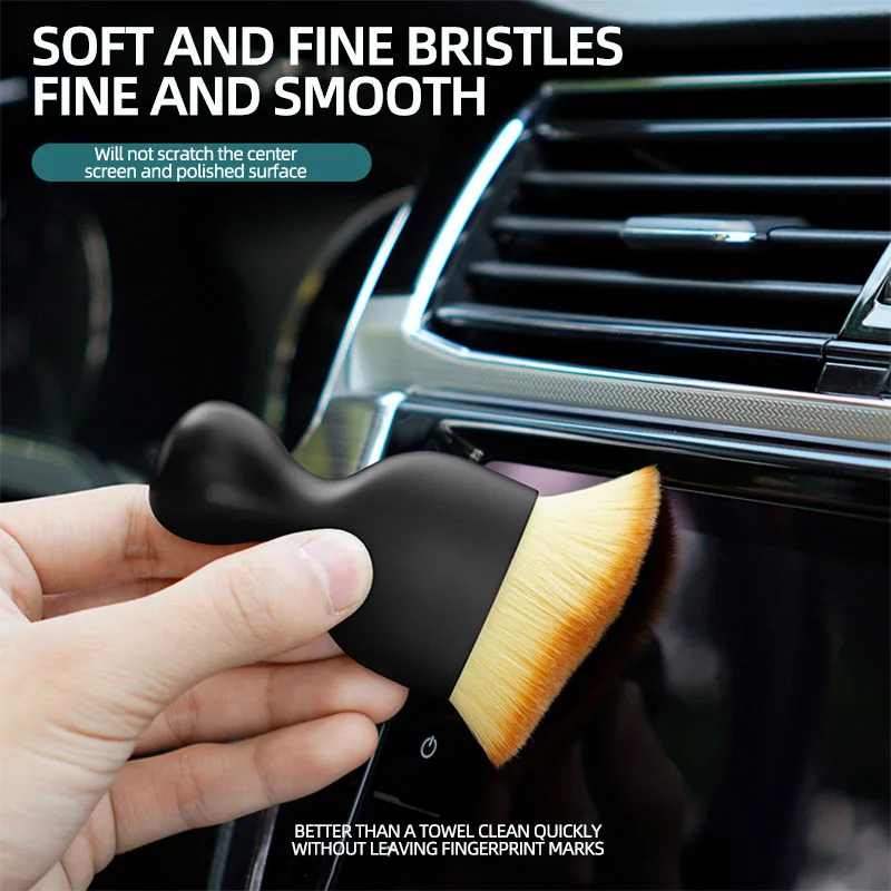 Car Air Outlet Cleaning Brush Auto Interior Crevice Dust Sweeping Soft Brush Button Seat Gap Car Washing Tool Accessories