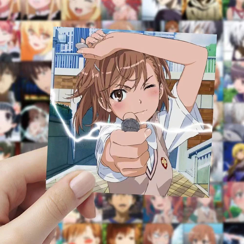 20/40/79Pcs Touma Misaka Mikoto Cartoon Stickers Toaru Kagaku No Railgun Anime Stickers Motorcycle Skateboard Accelerator Decal