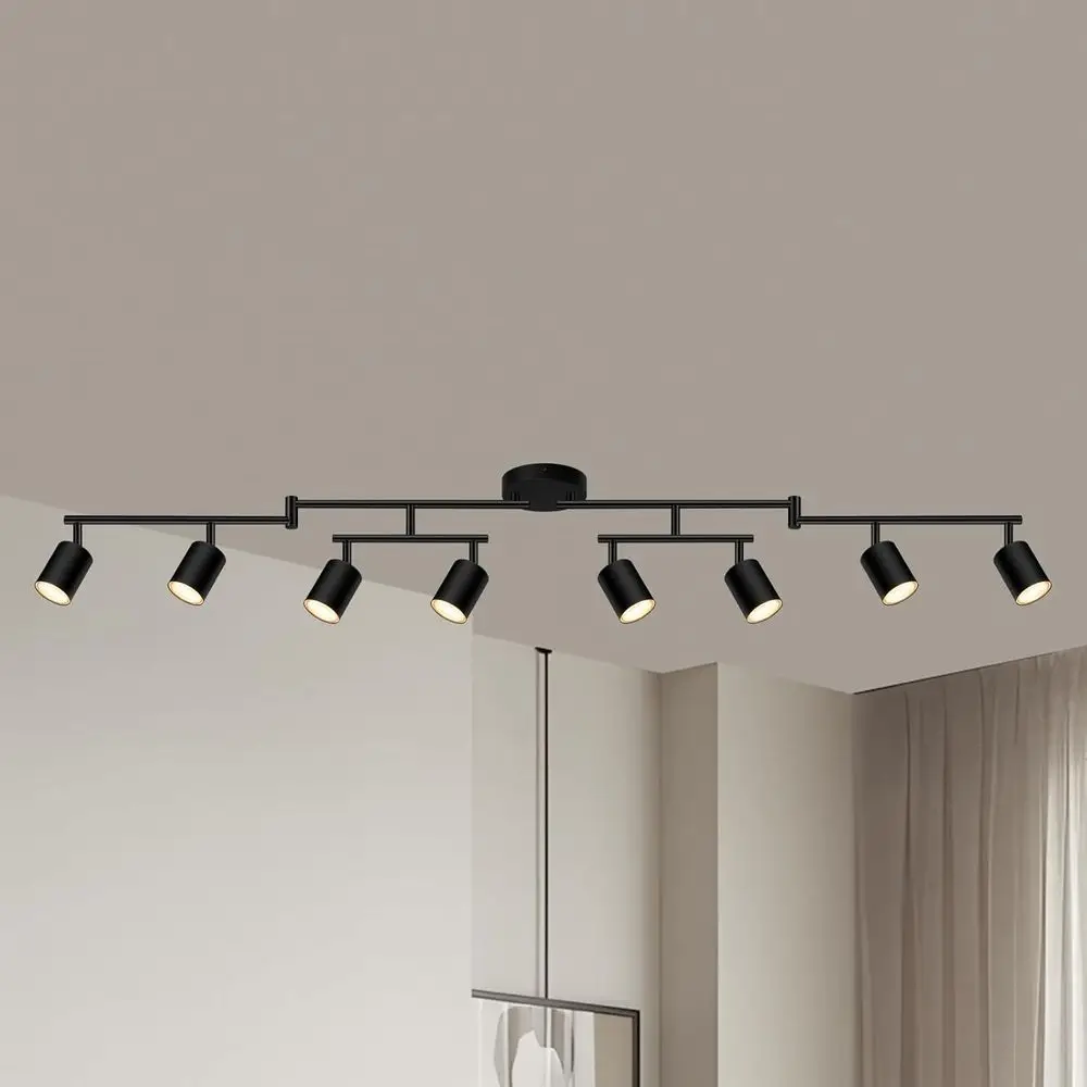 

Rotatable Matte Black LED Track Lights for Kitchen and Hallway, Adjustable Fixtures without GU10 Bulb