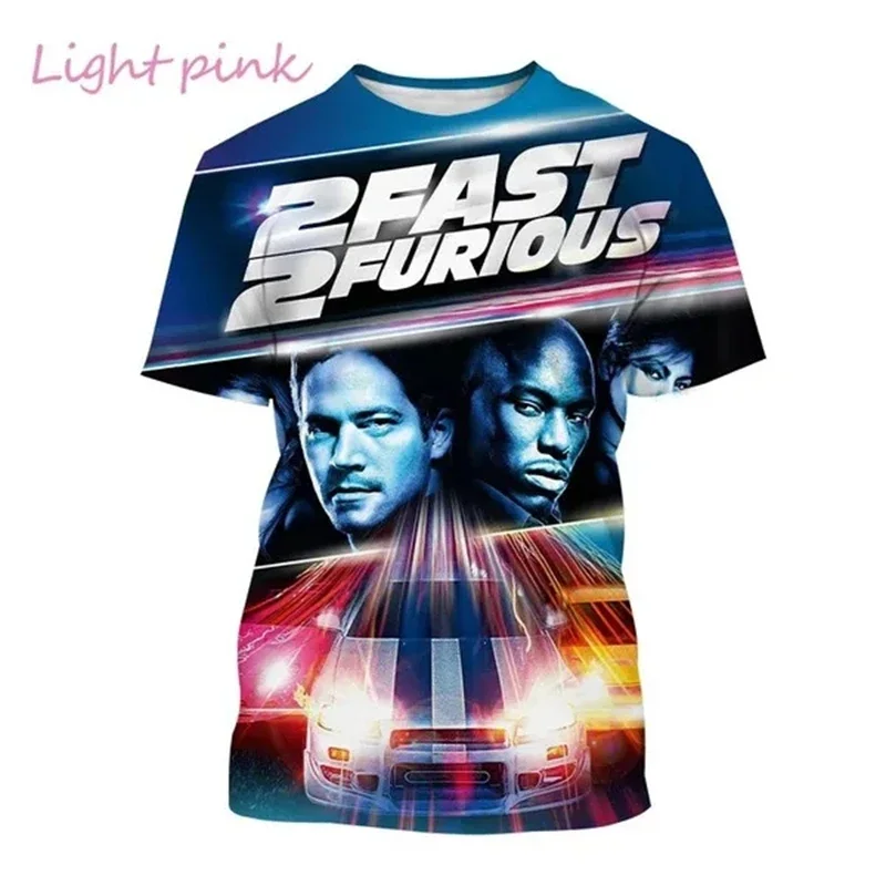 Summer New Movie The Fast and Furious 3D Printing T-shirt Personality Unisex Super Cool Street Style Casual Short Sleeve Tshirt