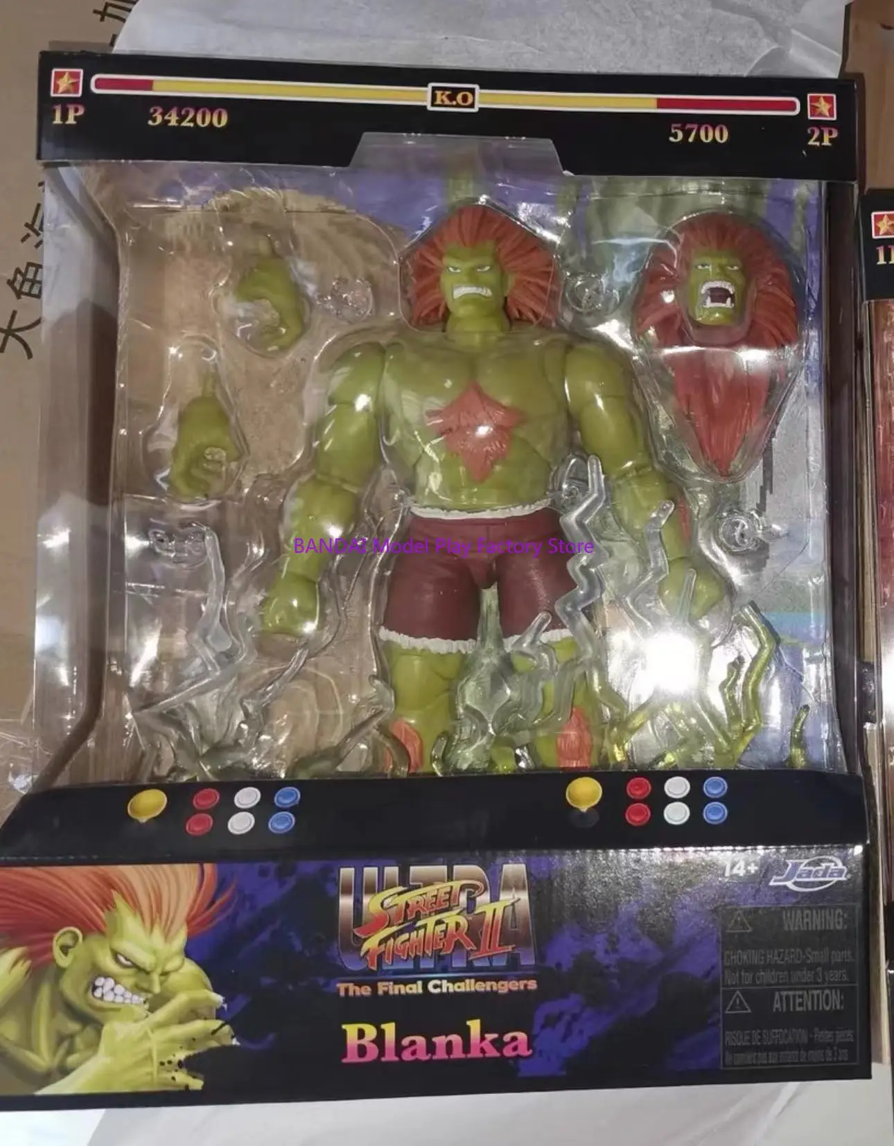 100% الأصلي جادا اللعب 1/12 ستريت فايتر 4 موجة الباروك ساجات بلانكا عمل الشكل اليد لعبة مجسمة الرسوم المتحركة تحصيل هدية #5