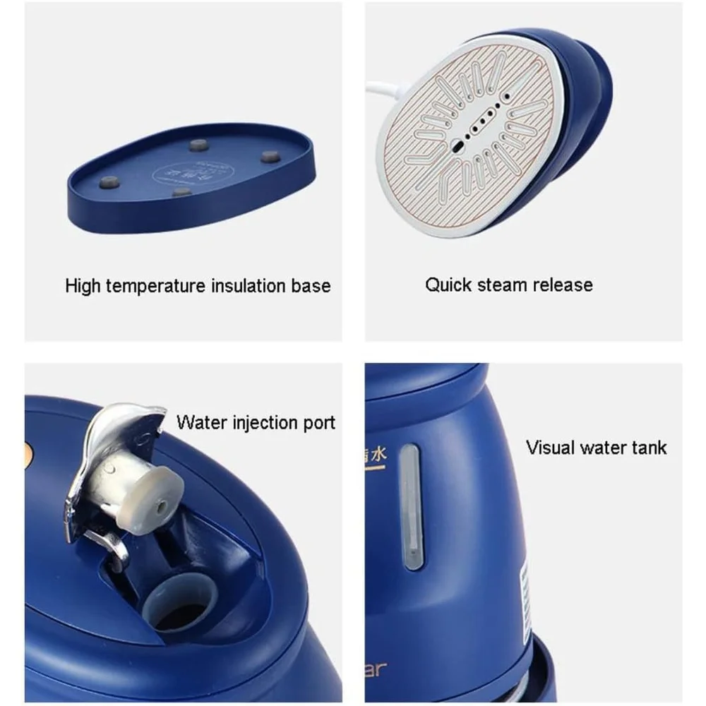 Портативный ручной паровой утюг, отпариватель для одежды, мини-керамическая гладильная машина для влажной и сухой уборки, эффективное средство для удаления морщин для дома и путешествий