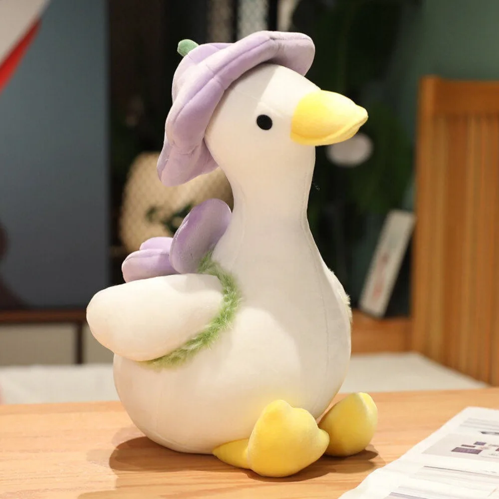 

Sleeping Mate Flower Outing Duck Ornament PP Cotton Hiking Duck Appease Fluffy Cute Spring Outing Duck Stuffed Children Gift