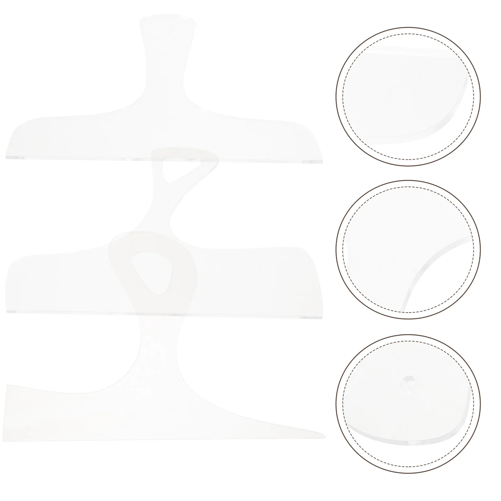 

3pcs Cutting Template Acrylic Reusable Stencil For Charcuterie Board Tracing Templates Kitchen Acrylic Template Gadgets