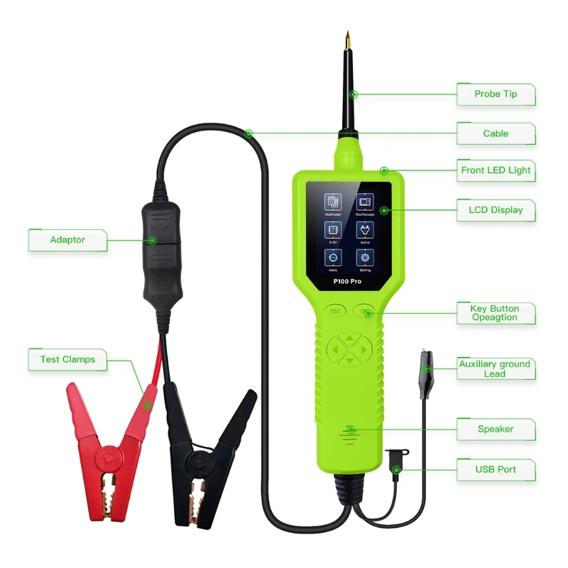 Car Voltage Detector Test Pen Digital Display Circuit Tester for Large Repair Shop Maintenance Company Daily Detection