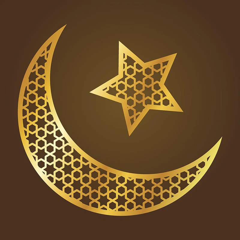 

30x30 см арабский исламский мусульманский звезда луна декор исламский Рамадан фестиваль огней декор мечеть неклейкая 3D наклейка на стену Панель