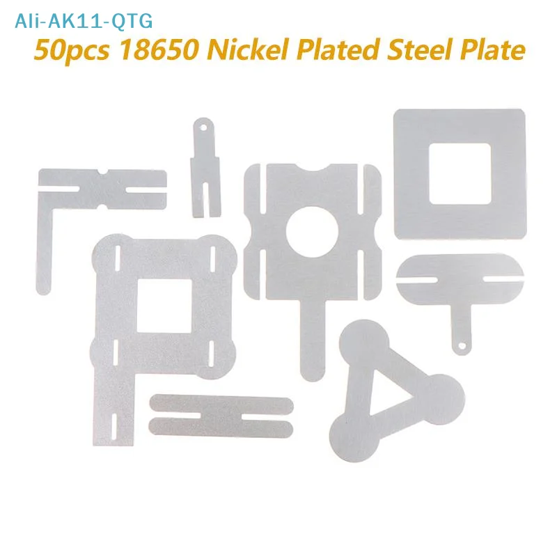 New 50Pcs Spot Welding T Shape Nickel Tab 18650 Nickel Plated Steel Plate Power Lithium Battery 0.15mm Nickel Sheet