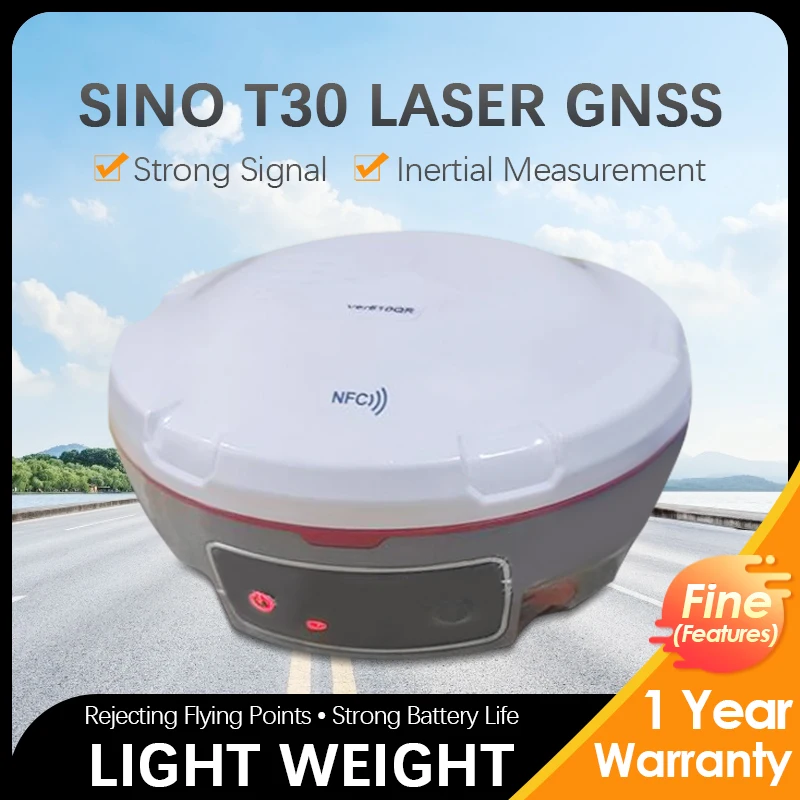 Professional Land Surveying Instrument GNSS 1590 Channels IMU Rtk Laser Comnav T30 Sino Mars Laser GPS RTK Receiver