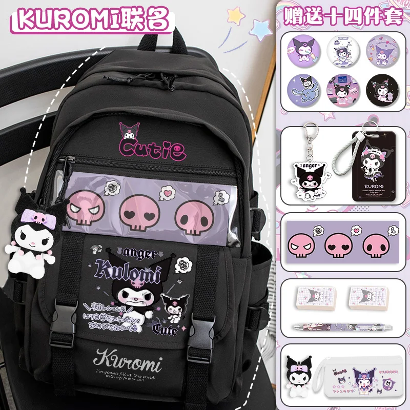 Kulomis Bookbag Girls\' 2025 New Sanrio Anime Cartoon Teenager School Backpack Back to School Backpack