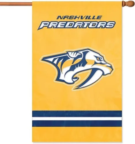 Nashville Predators Banner Flag Embroidered Premium 2-sided 28x44 Outdoor Footba uua