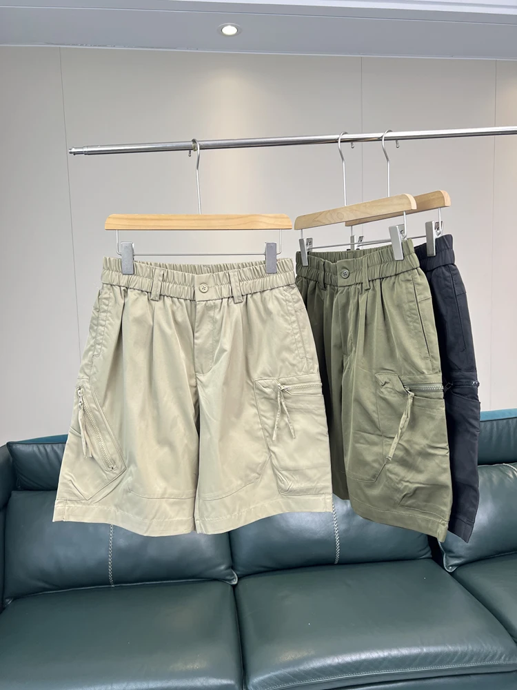 

Молодежные повседневные дышащие брюки с эластичной резинкой на талии, летняя рабочая одежда в пять дюймов, 3D пошивные мужские модные брюки для отдыха