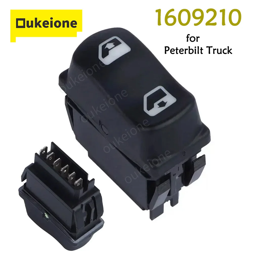 

Car Accessories 1609210 for Peterbilt Truck Passenger Electric Power Window Control Switch Knob Regulator Button 16-09210PKG