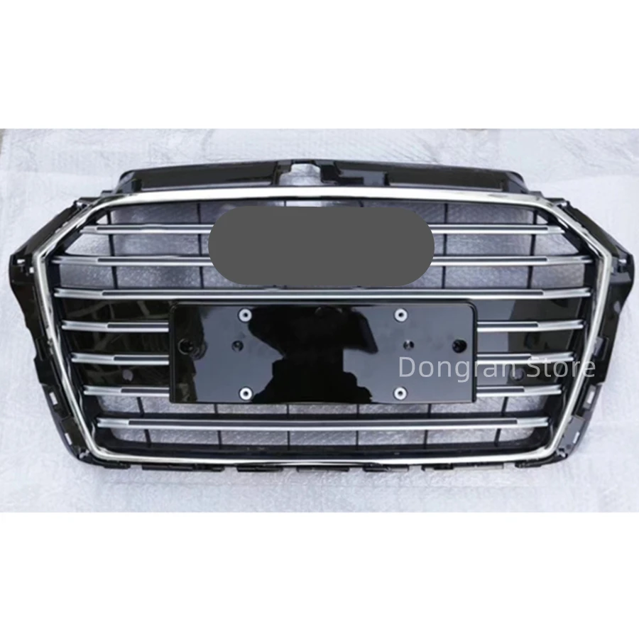 

For RS3 Style Front Sport Hex Mesh Honeycomb Hood Grill Gloss Black For Audi A3/S3 8V 2017-2019 Car Accessories