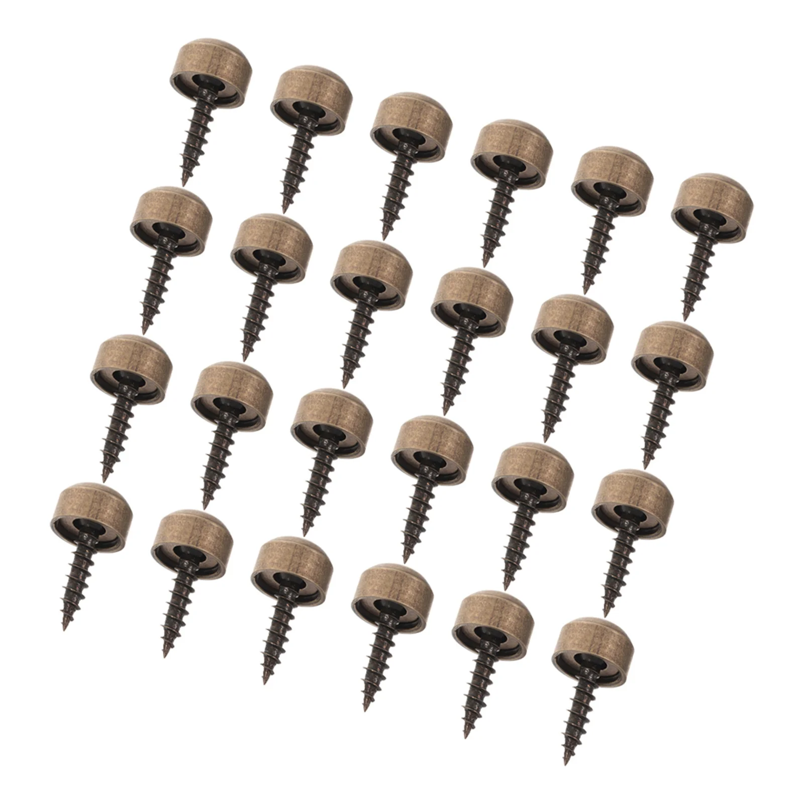 

24Pcs Copper Decorative Screw Caps Self-Tapping Screws Curved Design Rust-Resistant for Home Renovation Furniture