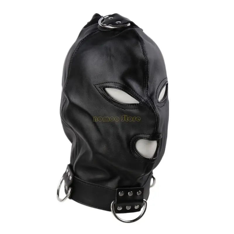 31BF Leathers Hoofd Harness Party Maskers Sex Toy Women Men Cosplays Head -hoofddeksels