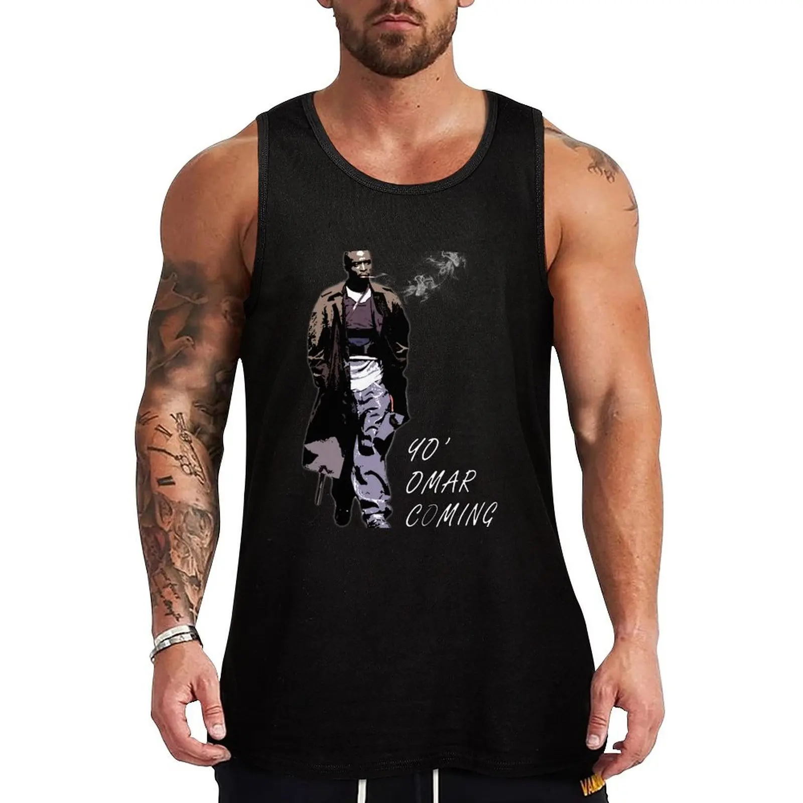 

Omar Little Tank Top men clothings anime gym Sports clothing