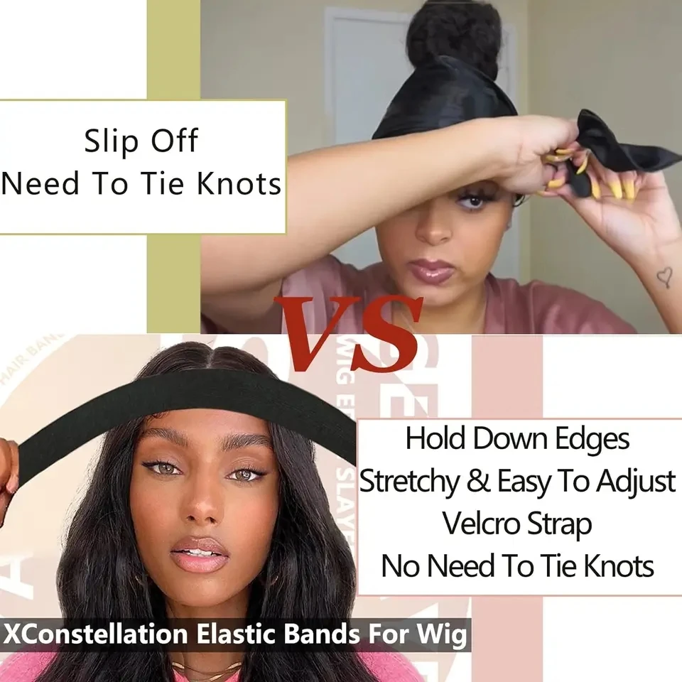 2/5 /10 pieces per package elastic headband wigs grip band lace melting band adjustable fixed wig wrap band image 6