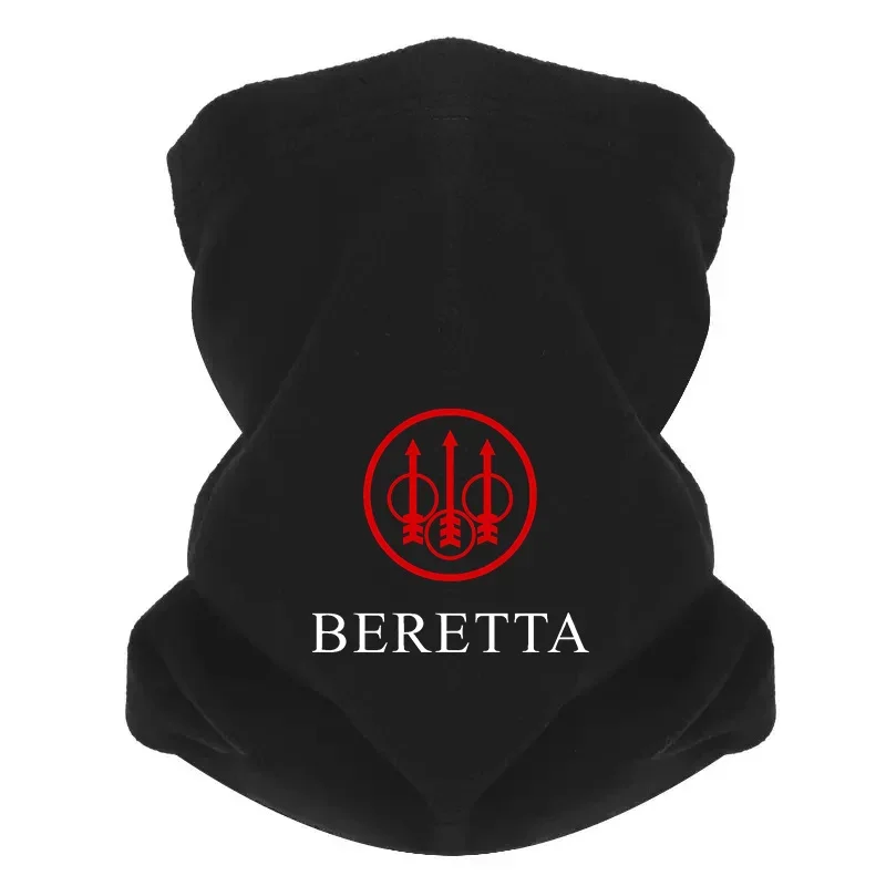 Red trident symbol inside circle frame Men Outdoor Scarf Mask Neck Gaiter Hat Women cap Headgear Windproof Keep Warm Winter Mult