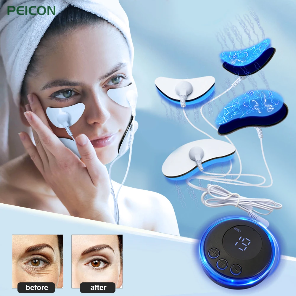 

EMS Facial Massager Current Muscle Stimulator Facial Lifting Electronic Pulse Eye Face Lift Skin Tightening Anti-Wrinkle 4/8PCS