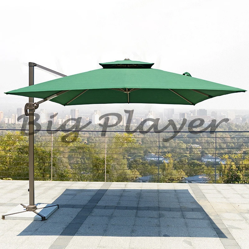 

3X3m Side Bar Cantilever Parasol Waterproof Garden Umbrella Outdoor with Restaurant Light Emitting Diode