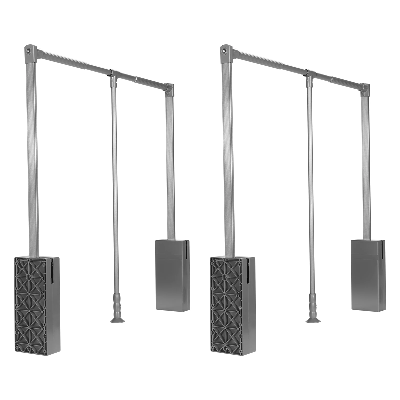 

Комплект из 2 штанг для шкафа с боковым креплением, регулируемой шириной и амортизацией, грузоподъемность 60 фунтов, для кухонных и ванных шкафов