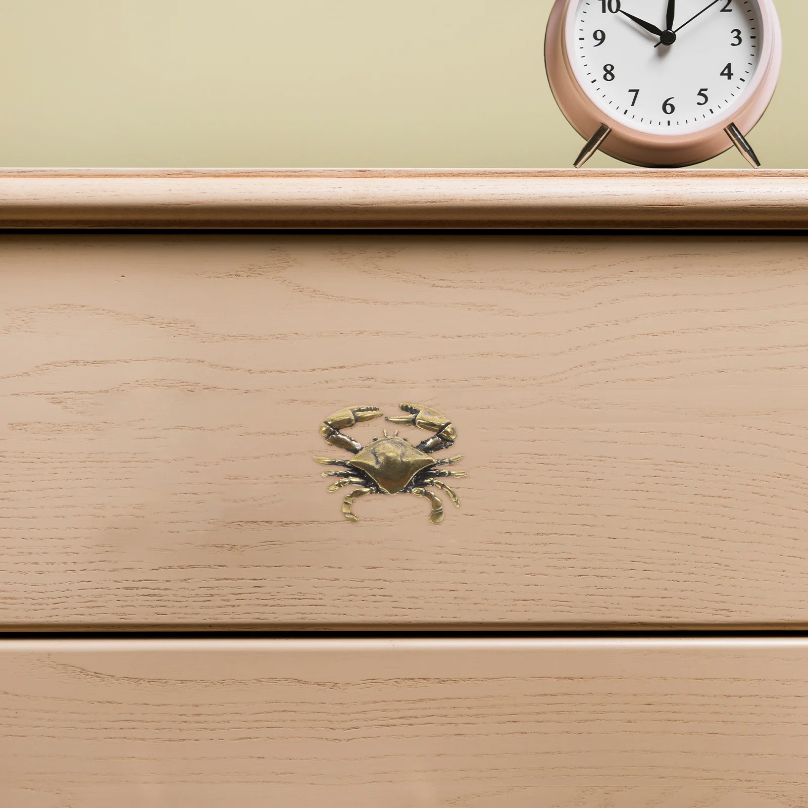 

Brass Crab Single Hole Cabinet Handle Nautical Drawer Pull Retro Coastal Beach Theme Hardware Living Room