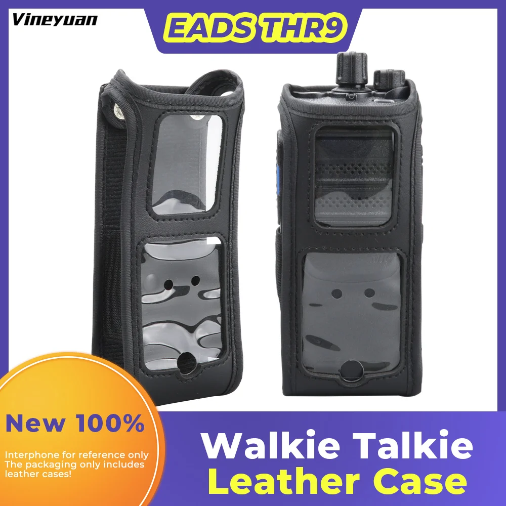 

Soft Leather Carrying Holder Holster Case Compatible for EADS THR9 TH9 THR9i THR8 Two Way Radio Protective Bag