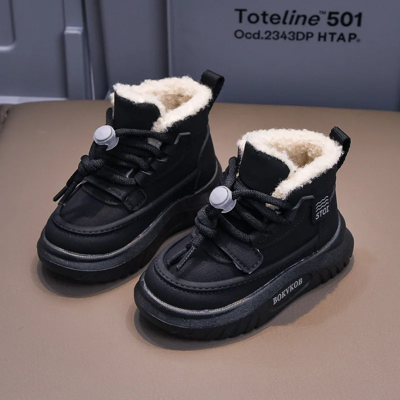 Herbst-Winter-Kinderschuhe Baby Mädchen Jungen Schneestiefel Outdoor Kleinkind Kinder Sneakers Weichsohlige Rutschfeste Plüschstiefel für Säuglinge – Detail 5