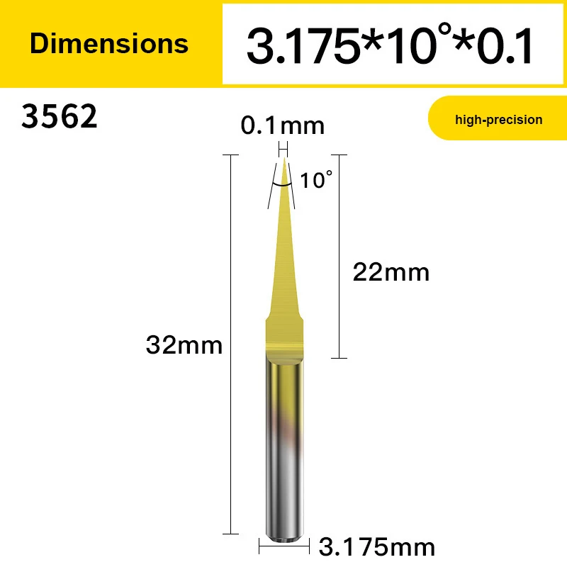 BB Flat Bottom Engraving Bits CNC Carving Tungsten Carbide Router PCB integral steel 3D Milling Cutter 3.175 10 15 20 Degree