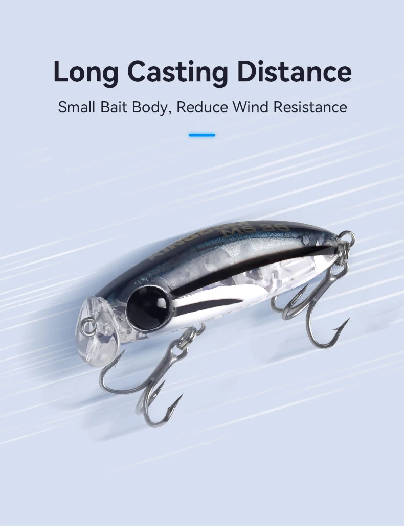 Kingdom Micro Minnow-Köder, 2,6 g, 36 mm, Kunststoff, künstlicher Köder, sinkende Minnow, harte Köder für Barsch, Hecht, Forellenangeln – Detail 6