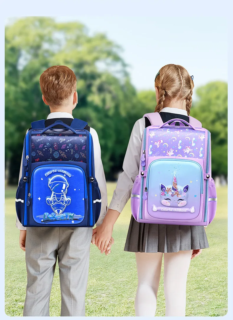 2024 Children School bags Boys Girls Kids Space backpacks Cartoon Schoolbag Orthopedic Primary School backpack mochilas infantil