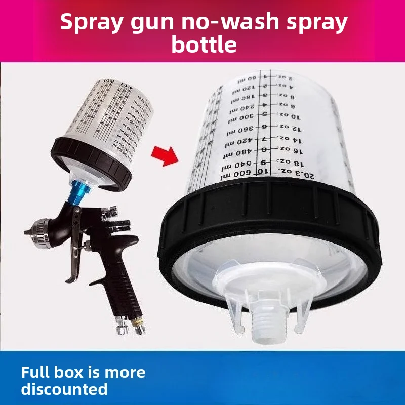 PPS Disposable Paint Spray Gun Cups Liners & 165/400/600ml Disposable Measuring Cup Type H/O Quick Cup 10/20/50pcs