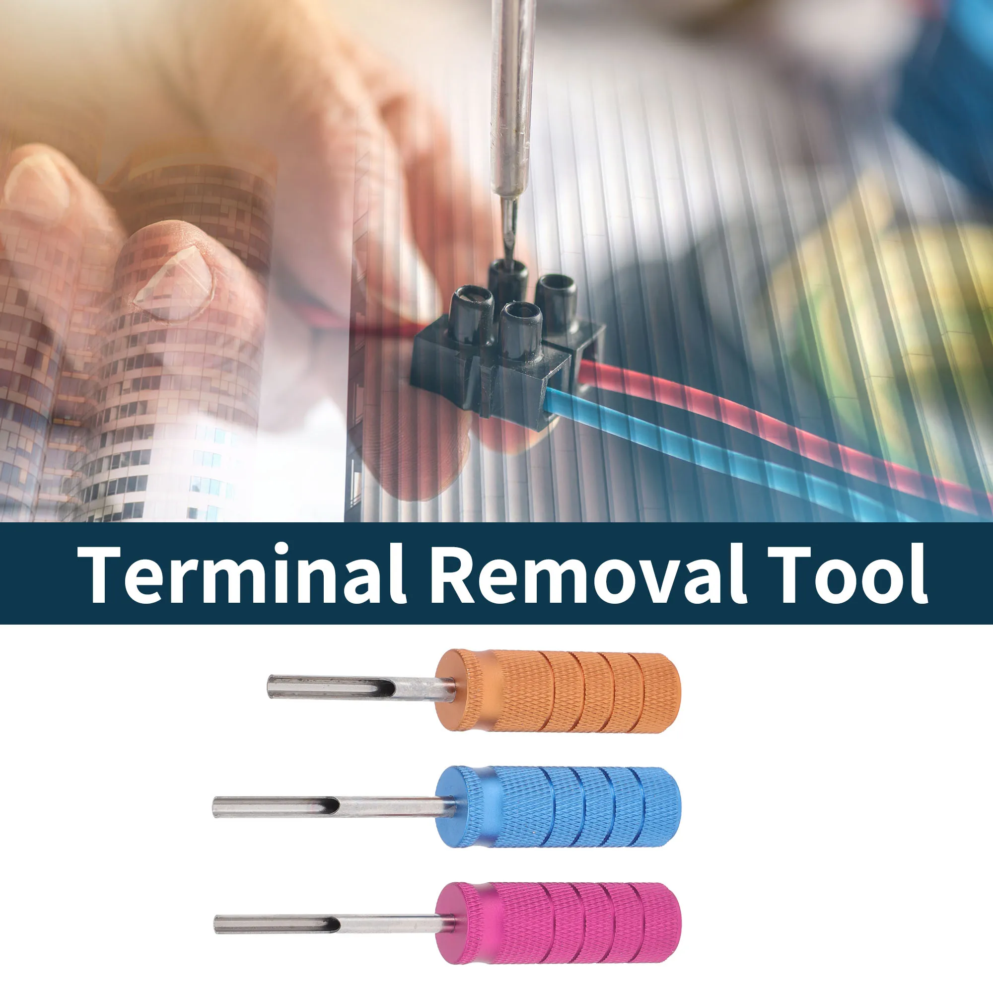 

UXCELL Terminal Removal Tool Assortment Kit Terminal Pin Kit 3 Pcs Screwdriver Shape