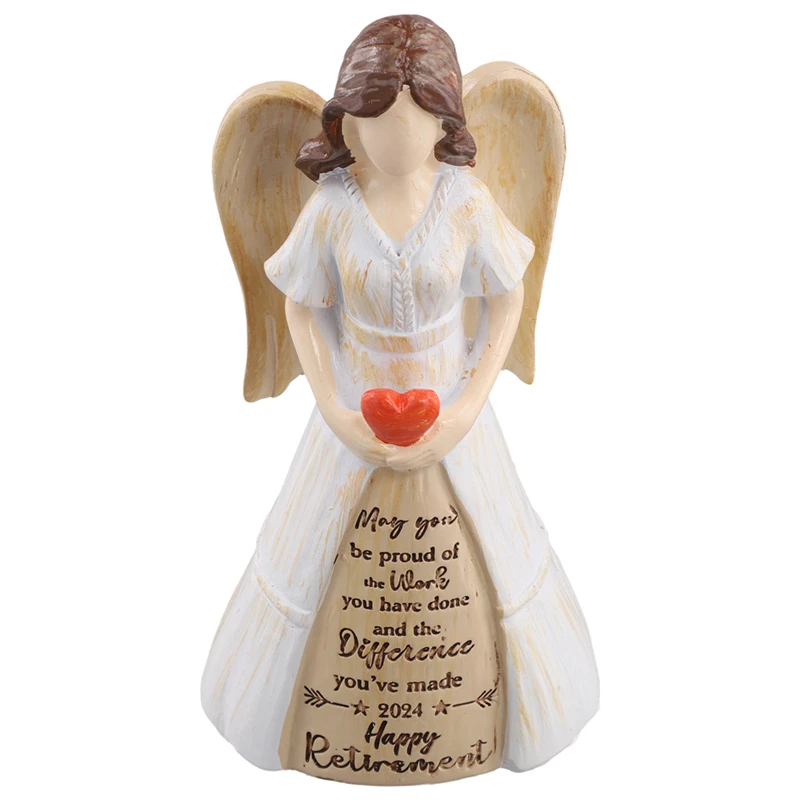 Angel Sculpture Mother Birthday Gift Female Retirement Gift Home Decoration Resin Crafts