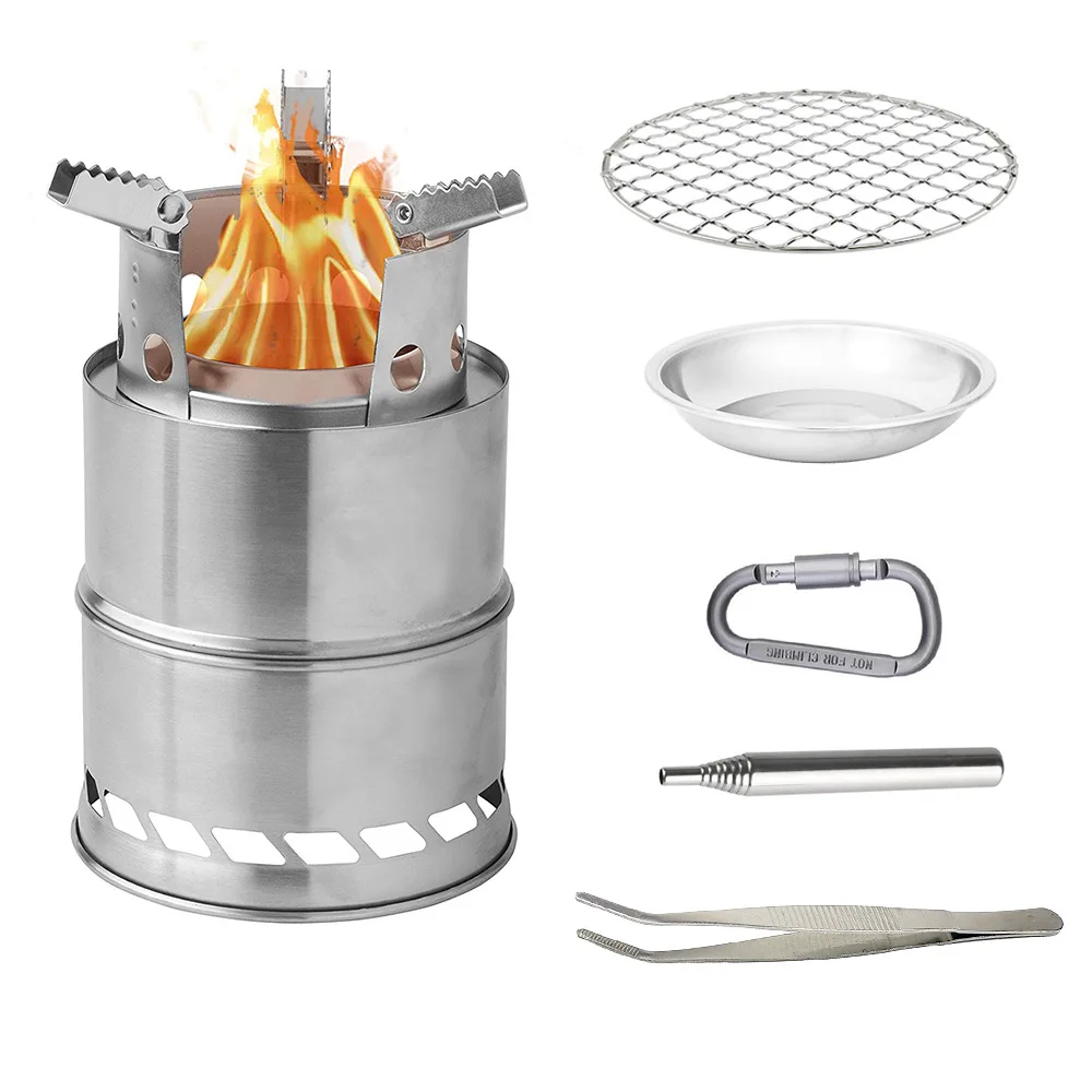 

Portable Folding Outdoor wood stove Cookware Camping Stoves cooking stove